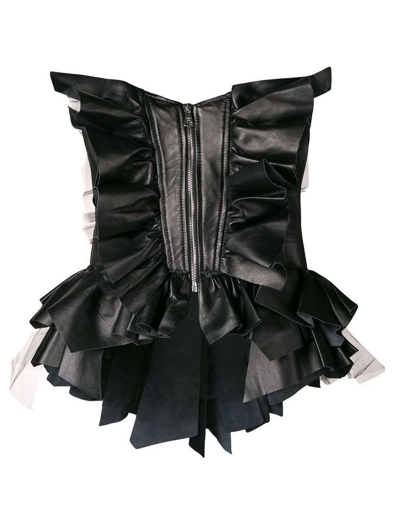 Natasha Zinko ruffled corset - Black