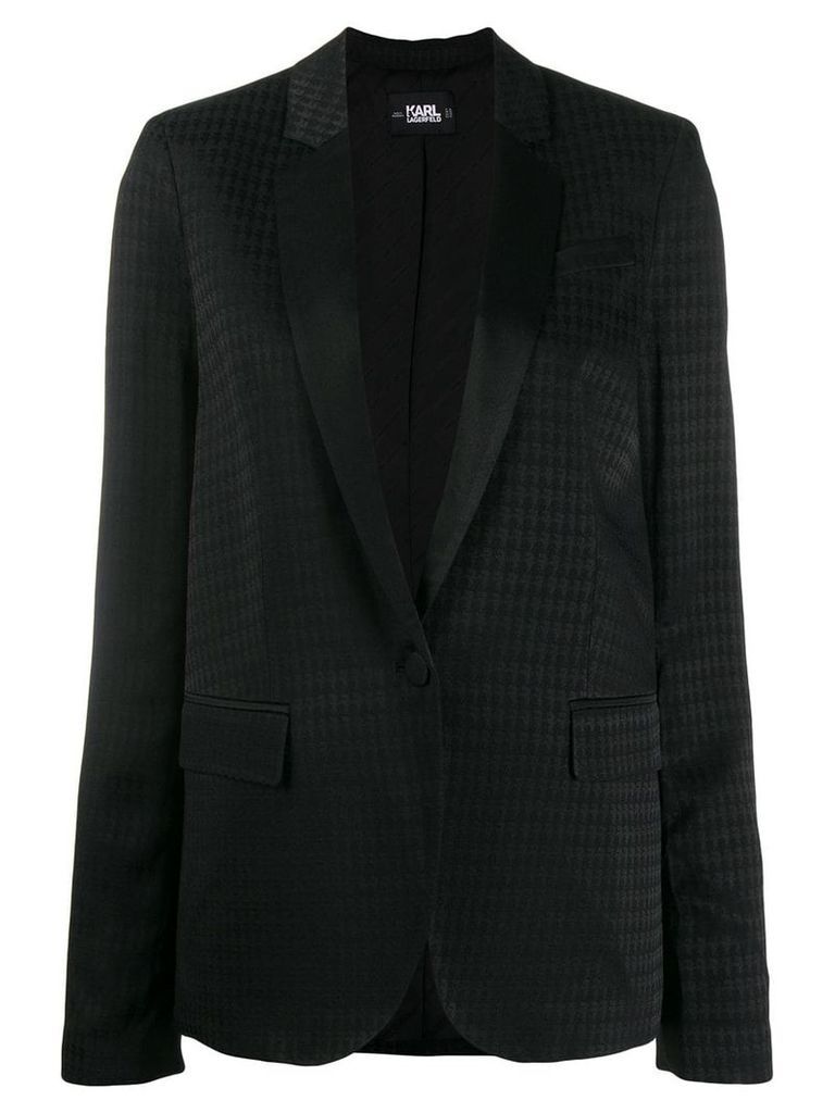 Karl Lagerfeld Karl head jacquard blazer - Black