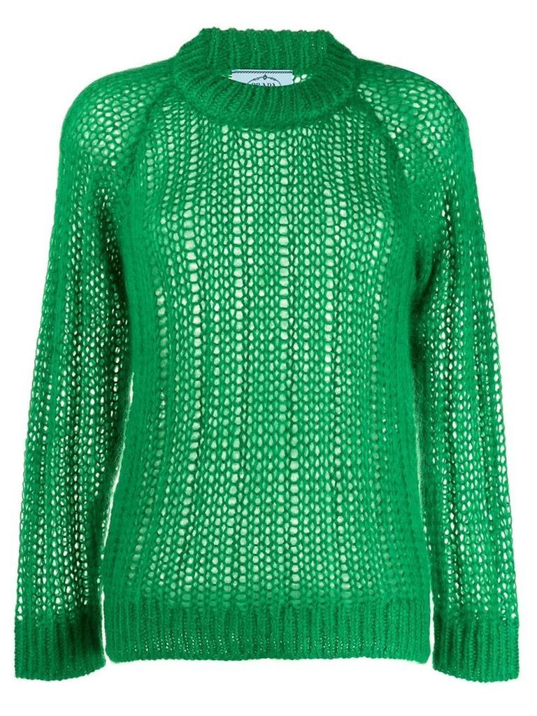 Prada open-knit jumper - Green