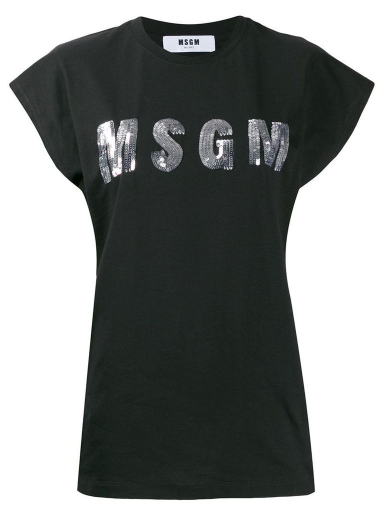 MSGM logo print T-Shirt - Black