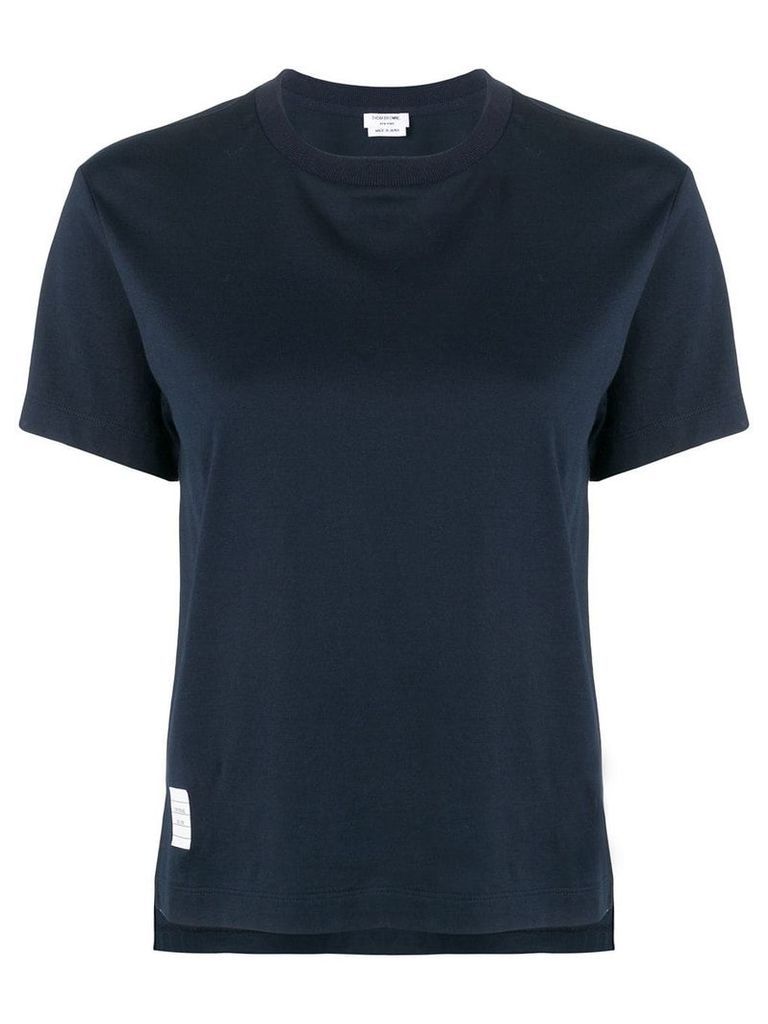 Thom Browne logo-patch short-sleeve T-shirt - Blue