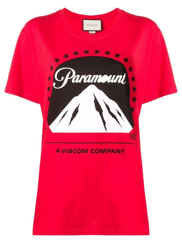 Gucci Paramount logo T-shirt - Red