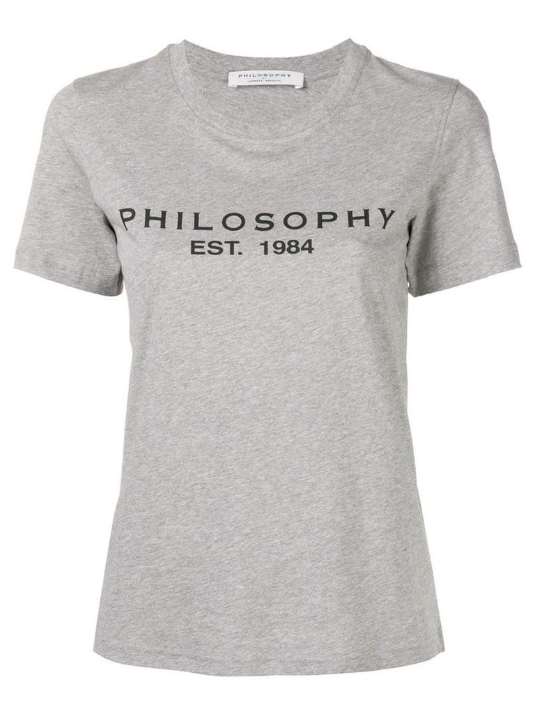 Philosophy Di Lorenzo Serafini printed logo T-shirt - Grey