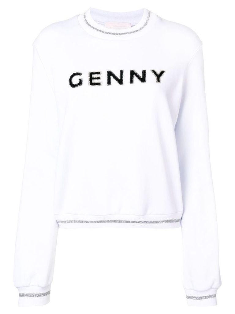 Genny logo printed sweatshirt - White