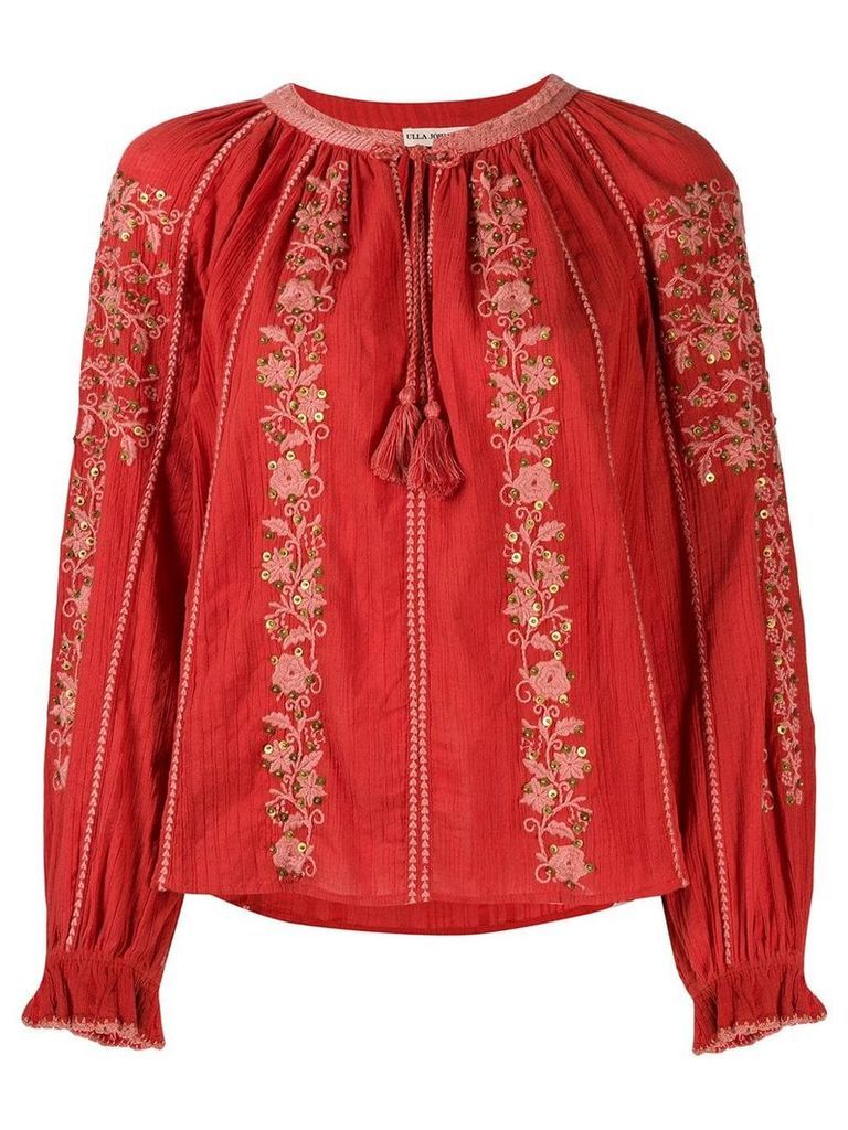 Ulla Johnson Rima embroidered blouse - ORANGE