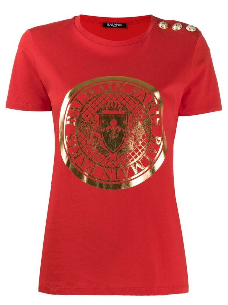 Balmain logo T-shirt - Red