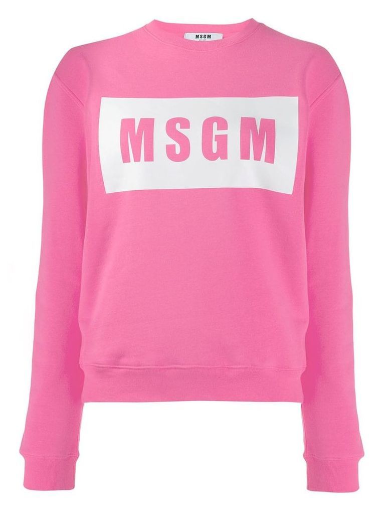 MSGM logo print sweatshirt - PINK