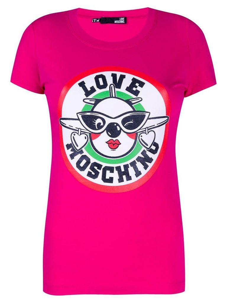 Love Moschino logo T-shirt - PINK