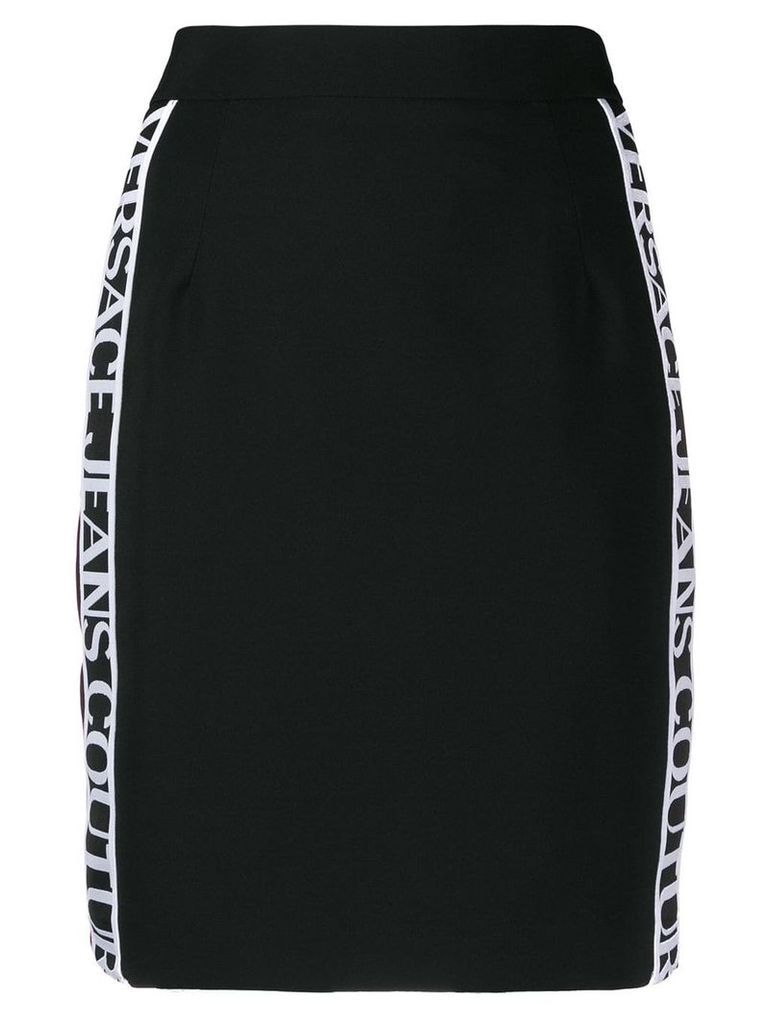 Versace Jeans Couture side logo stripe skirt - Black