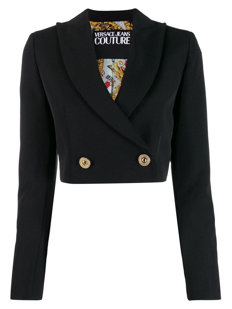Versace Jeans Couture cropped blazer - Black