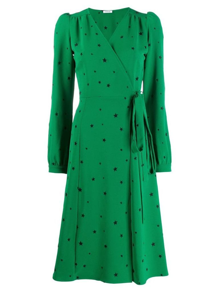 P.A.R.O.S.H. star print wrap dress - Green
