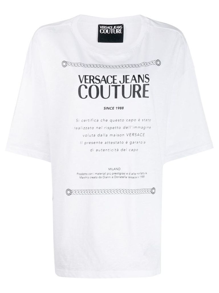 Versace Jeans Couture logo print T-shirt - White