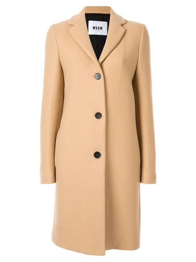 MSGM single breasted coat - Brown