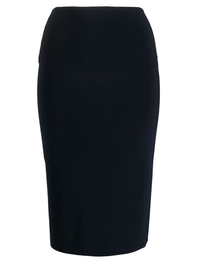 Norma Kamali mid-length fitted tube skirt - Blue