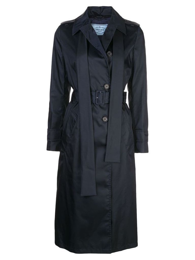 Prada double breasted belted trench - Black