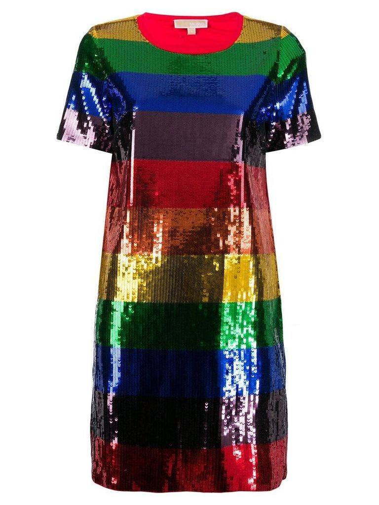 Michael Michael Kors Rainbow sequin dress - Blue