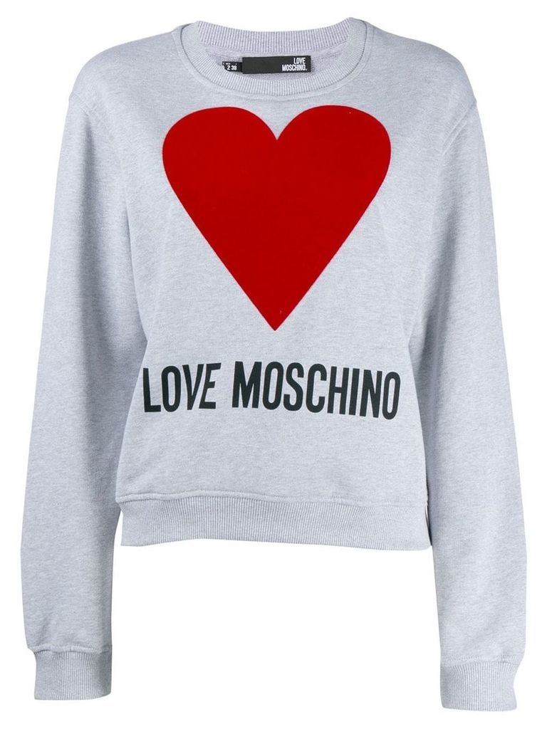 Love Moschino loose-fit logo sweatshirt - Grey