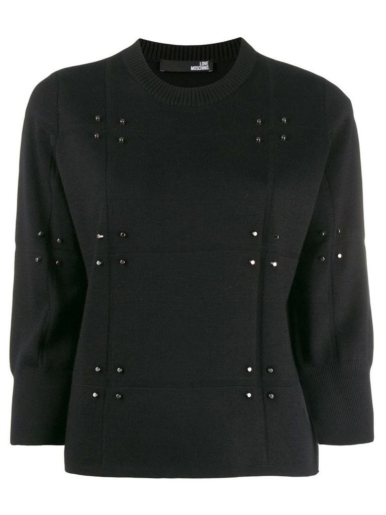 Love Moschino stud-embellished jumper - Black
