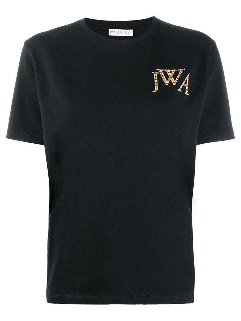 JW Anderson rainbow logo T-shirt - Black