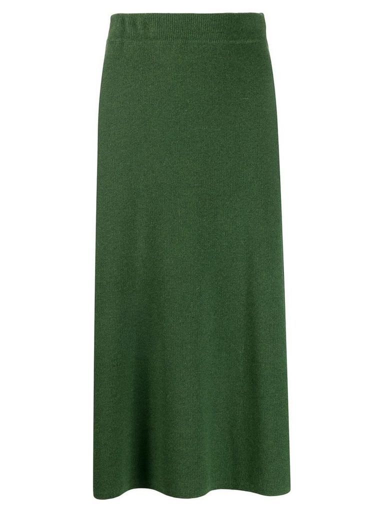 Yves Salomon knitted midi skirt - Green