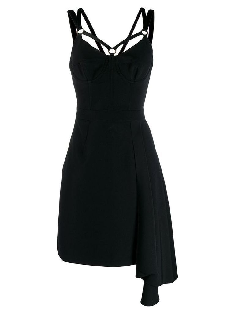 Versace Jeans Couture asymmetric flare dress - Black