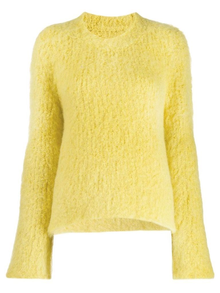 Maison Margiela slouchy round neck sweater - Yellow