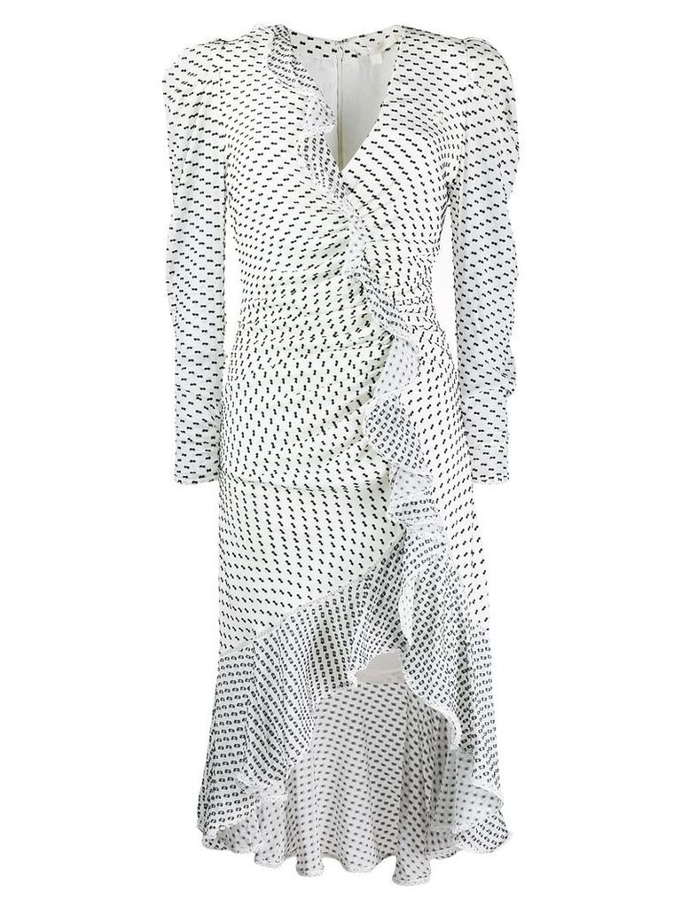 Jonathan Simkhai asymmetric ruched dress - White