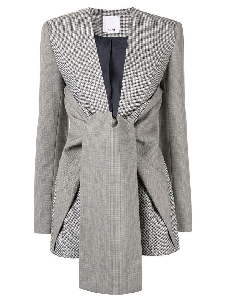 Acler Gleston tie front blazer - Grey