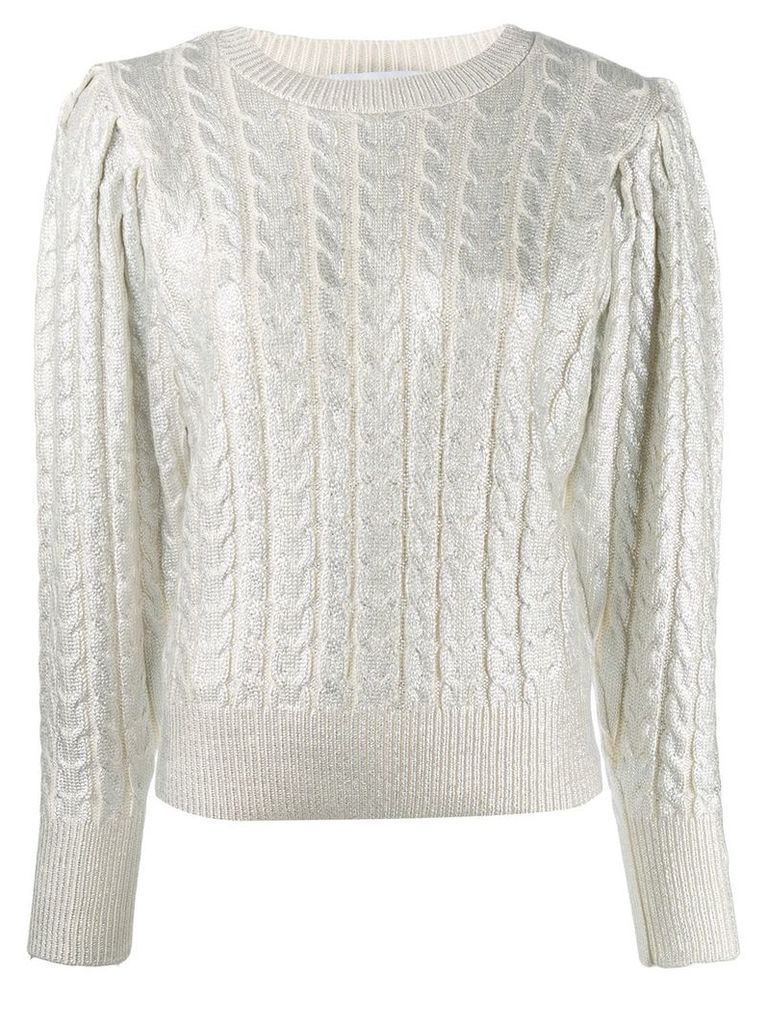 MSGM metallic-threading knitted jumper - White