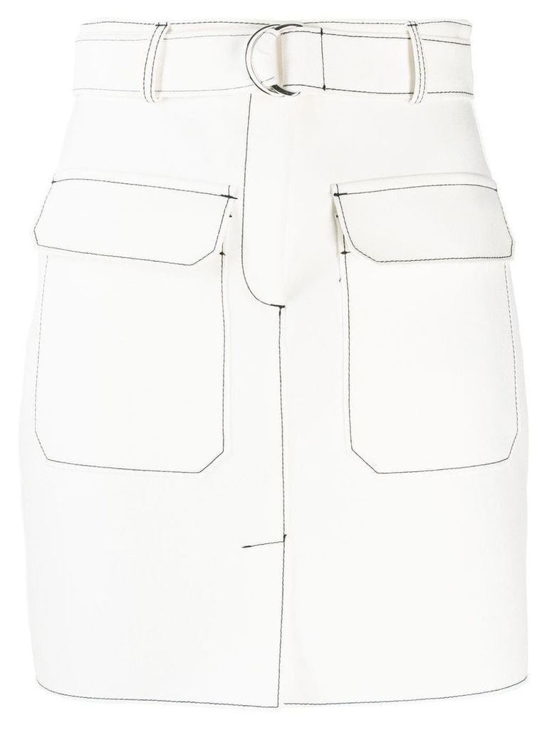 MSGM belted skirt - White