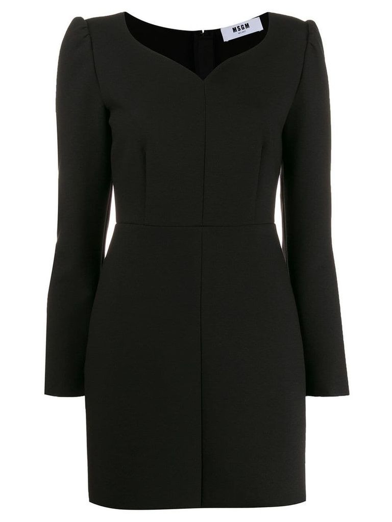 MSGM fitted sweetheart dress - Black