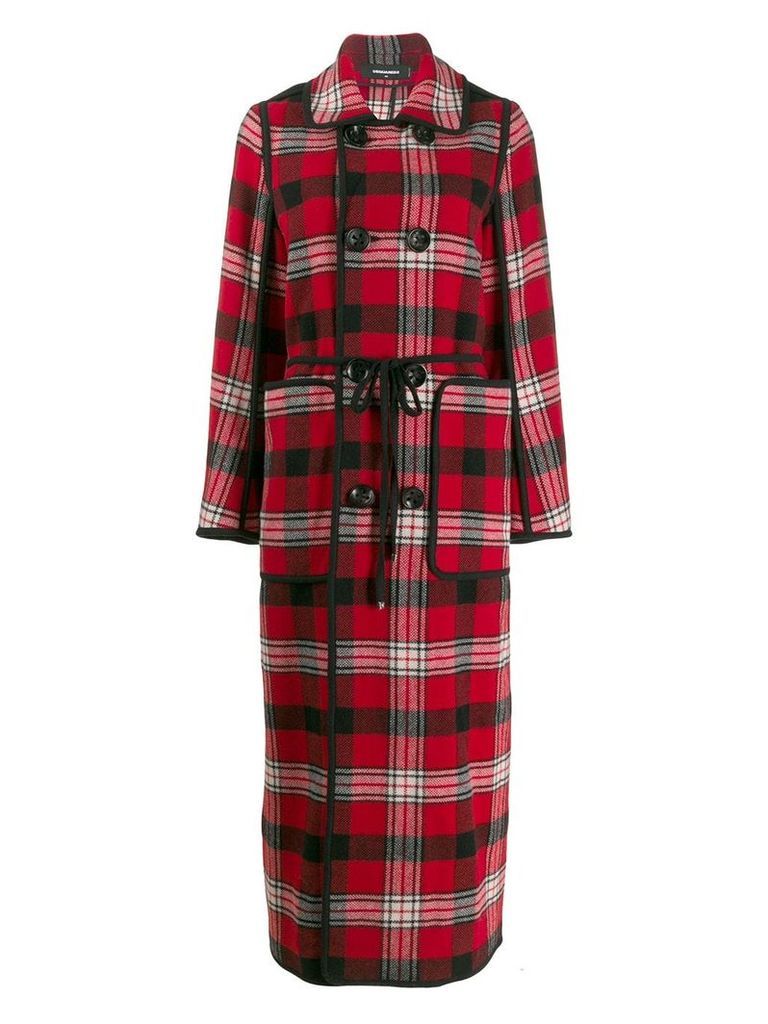 Dsquared2 long checked coat