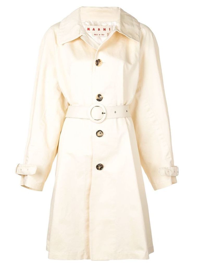 Marni belted trench coat - NEUTRALS