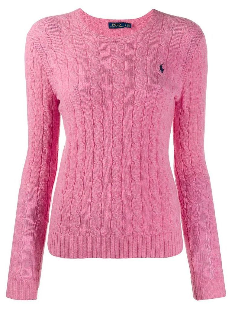 Polo Ralph Lauren cable knit long sleeve jumper - Pink
