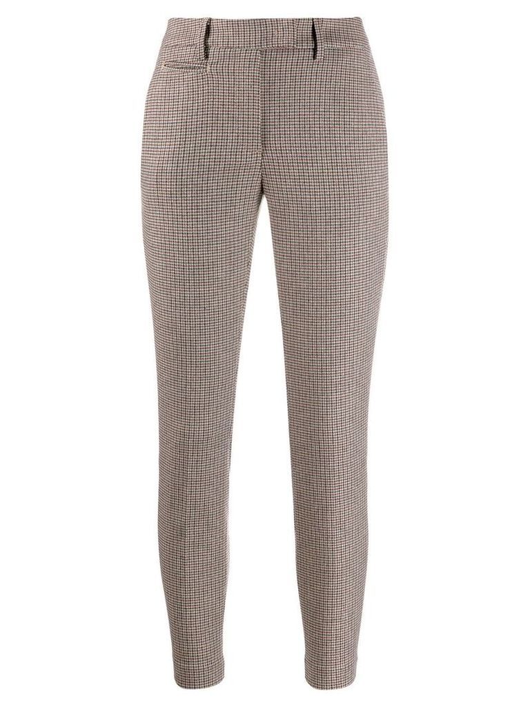 Dondup check print skinny trousers - Neutrals