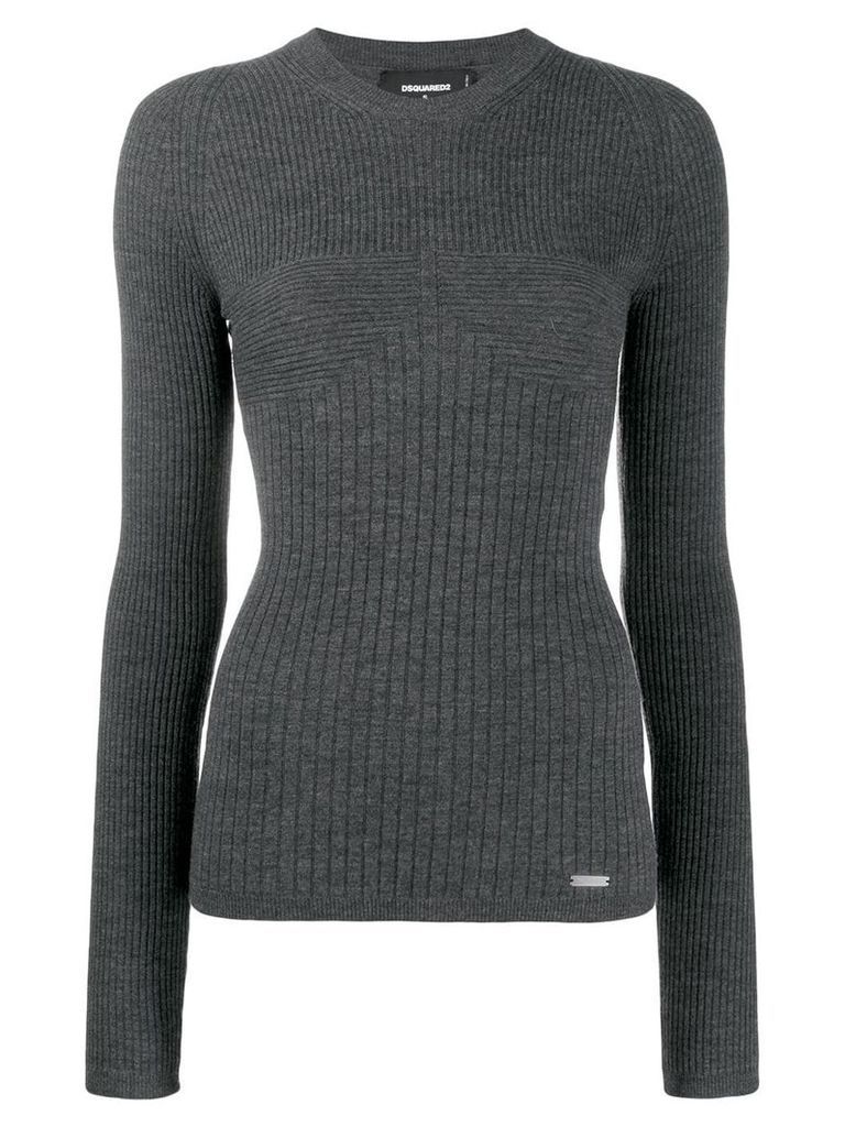 Dsquared2 ribbed knit sweater - Grey