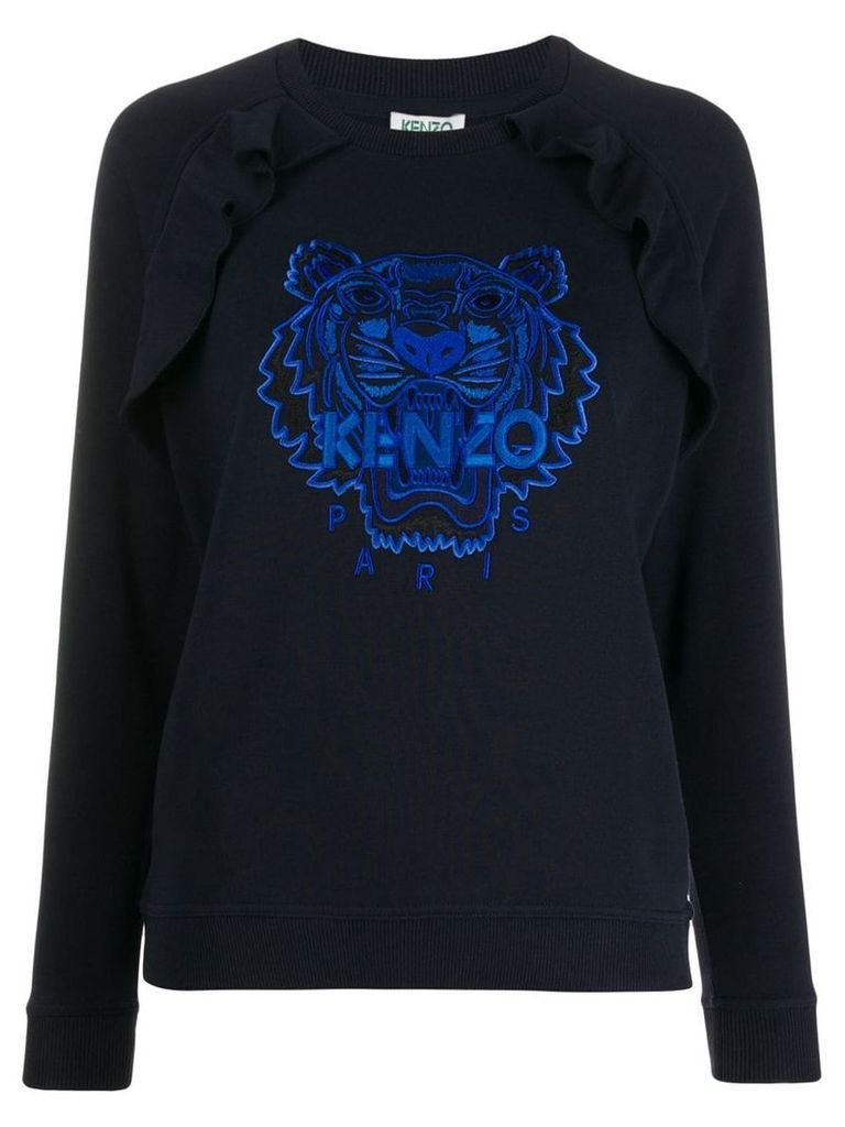 Kenzo embroidered logo top - Blue