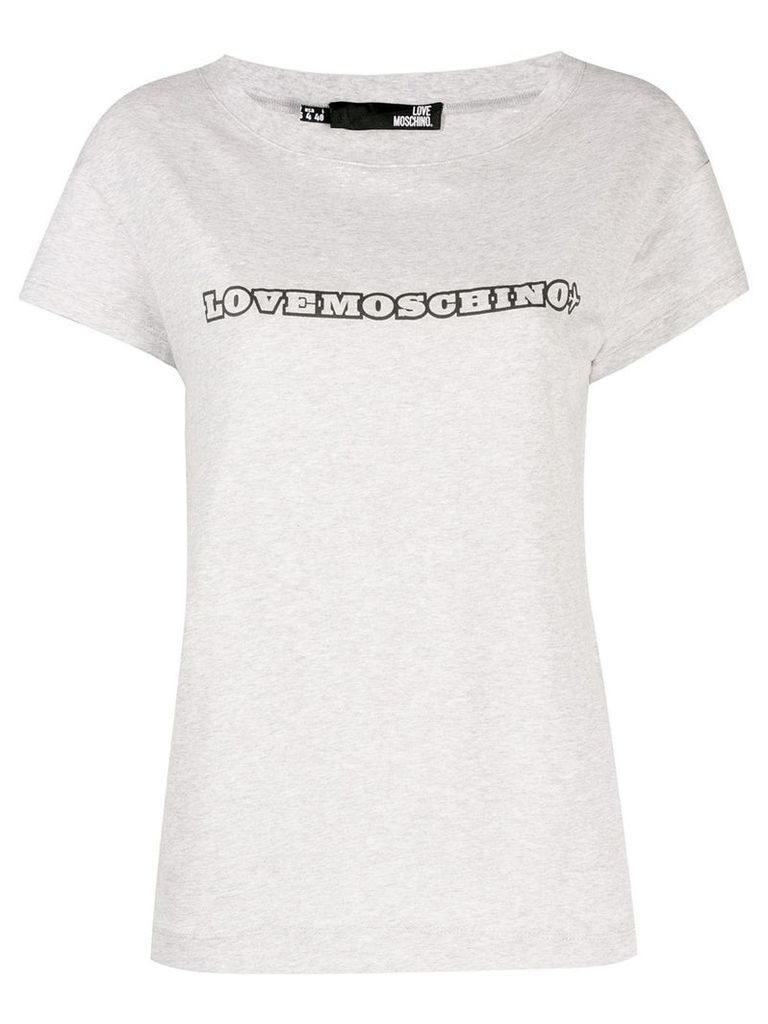 Love Moschino logo print T-shirt - Grey