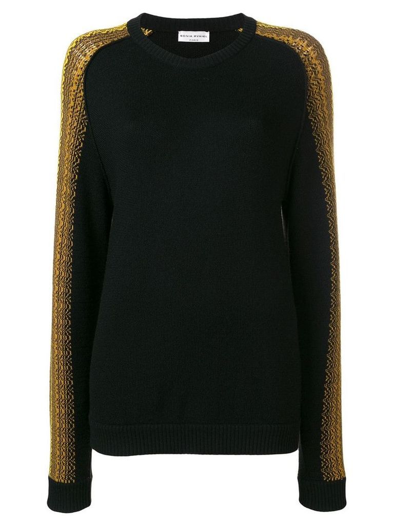 Sonia Rykiel contrast sleeve jumper - Black