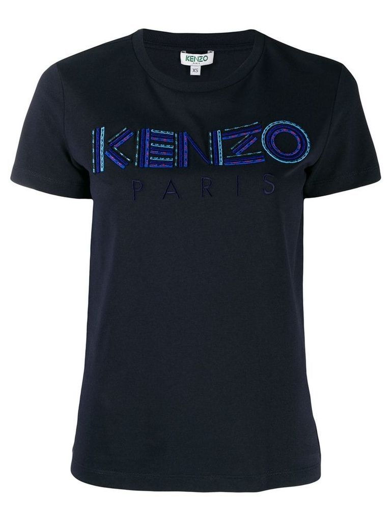 Kenzo logo embroidered T-shirt - Blue