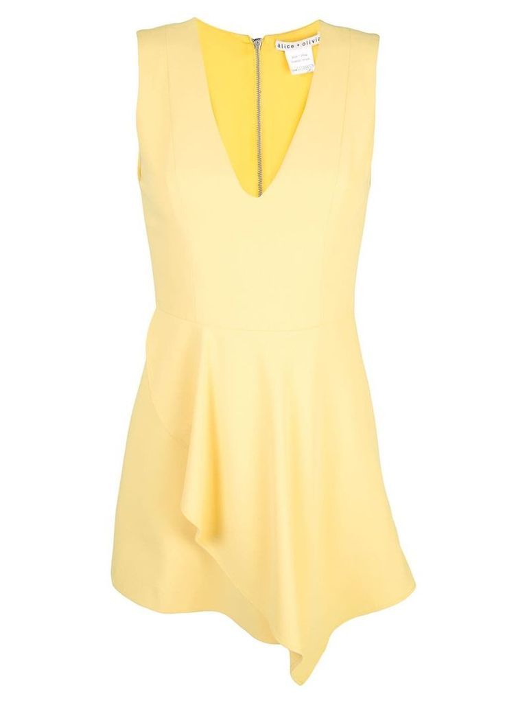 Alice+Olivia Callie sleeveless dress - Yellow