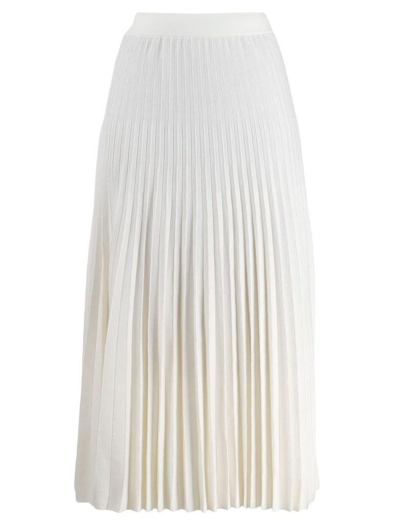 Agnona pleated midi skirt - White