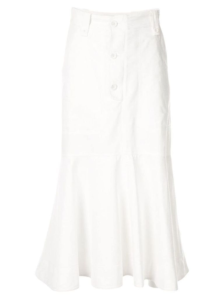 Lee Mathews Calypso flounce skirt - White