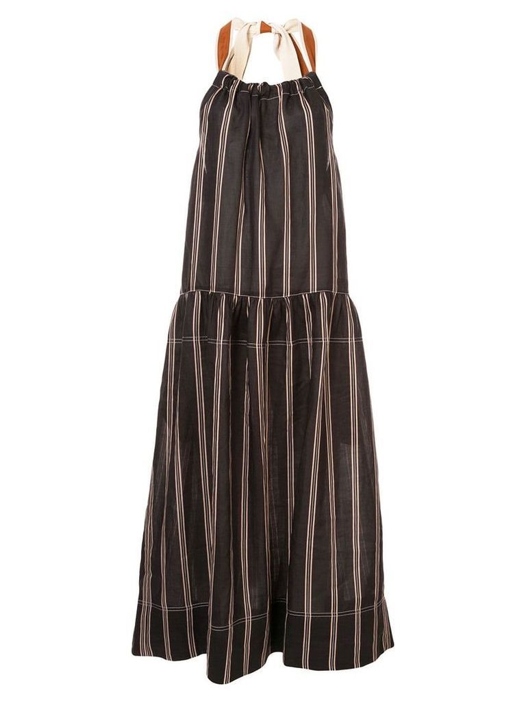 Lee Mathews Granada stripe dress - Black