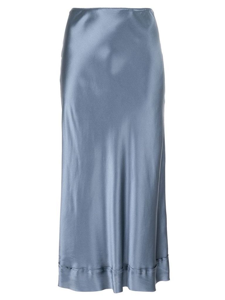 Lee Mathews Stella silk satin skirt - Blue