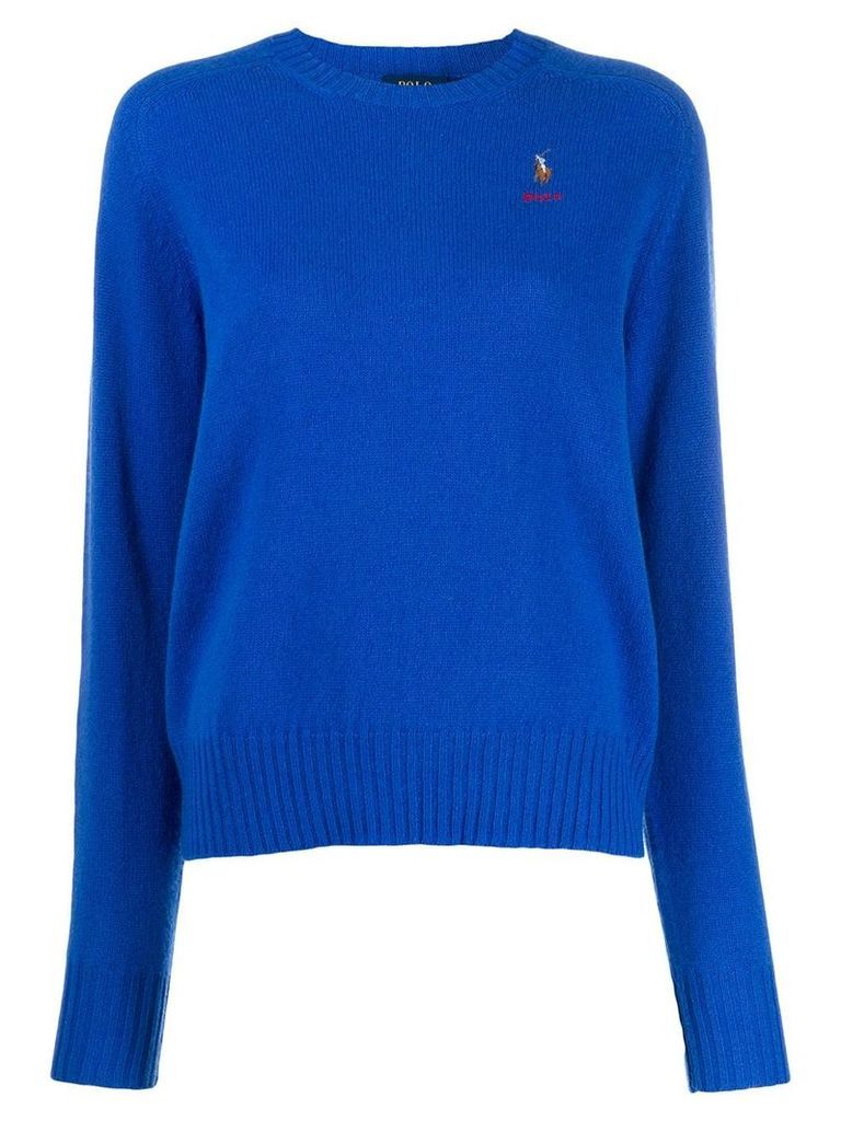 Polo Ralph Lauren logo embroidered sweater - Blue