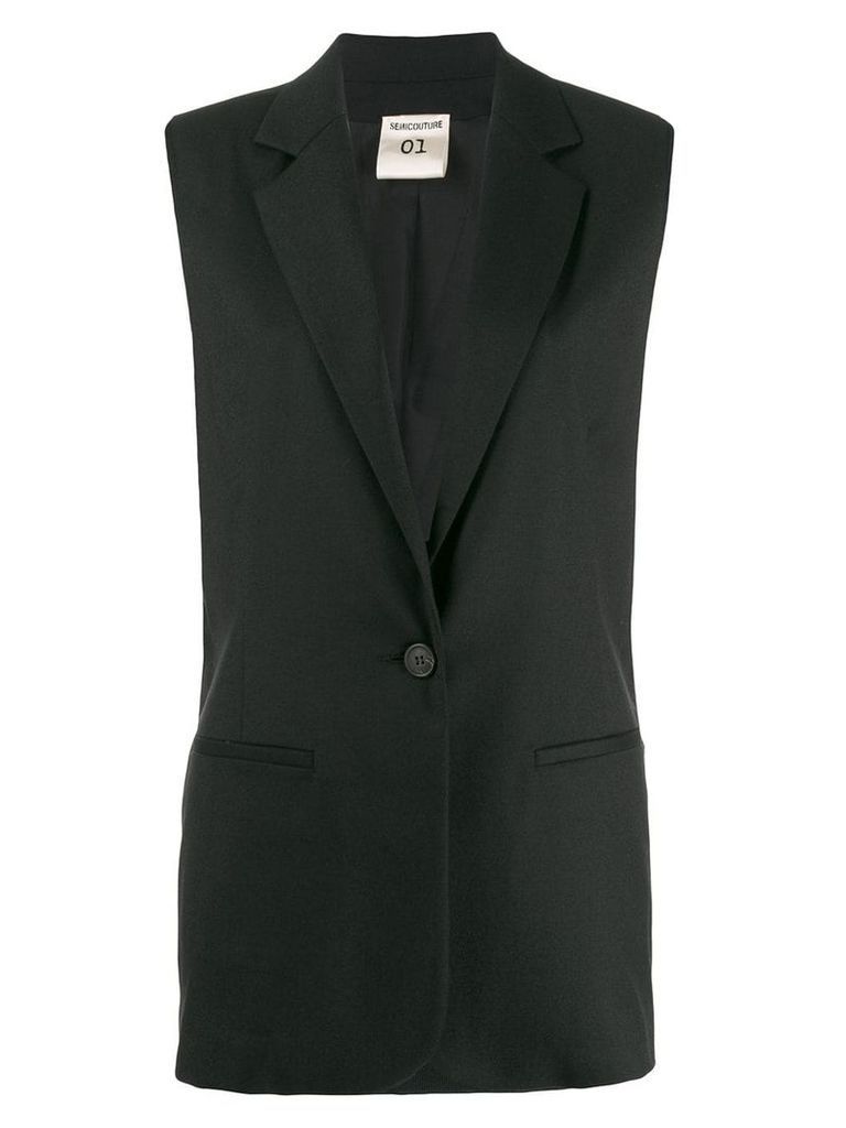Semicouture tailored waistcoat - Black