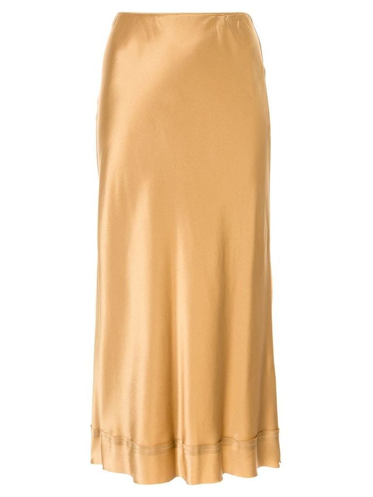 Lee Mathews Stella silk satin skirt - GOLD
