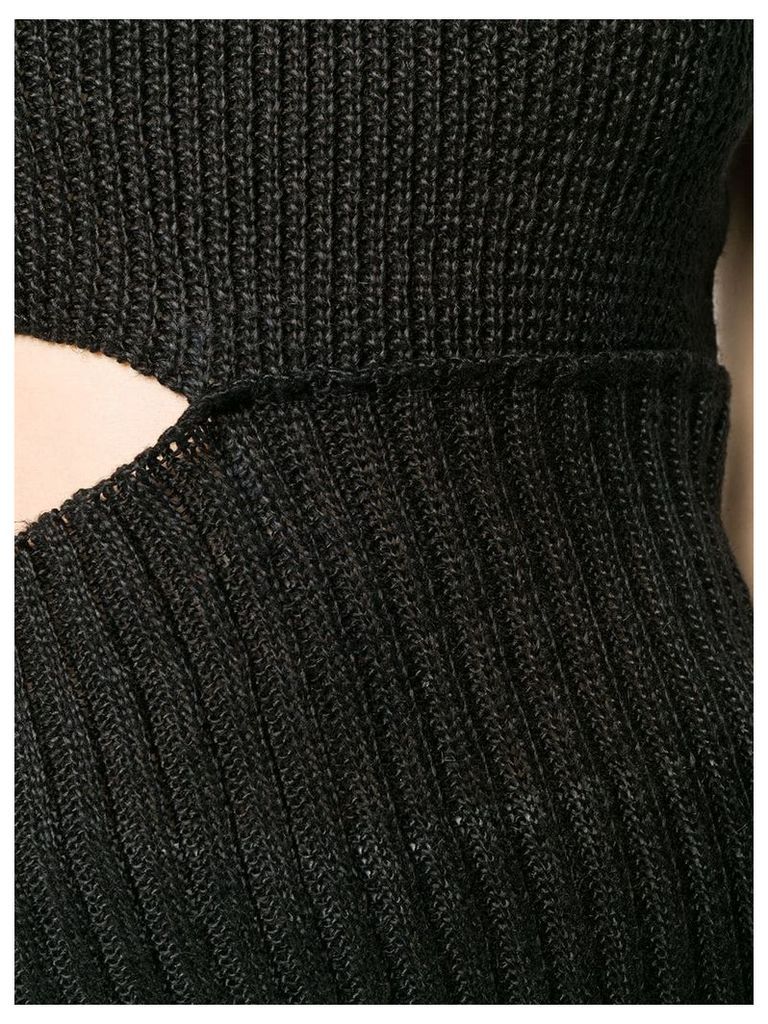 Ann Demeulemeester asymmetric knitted top - Black