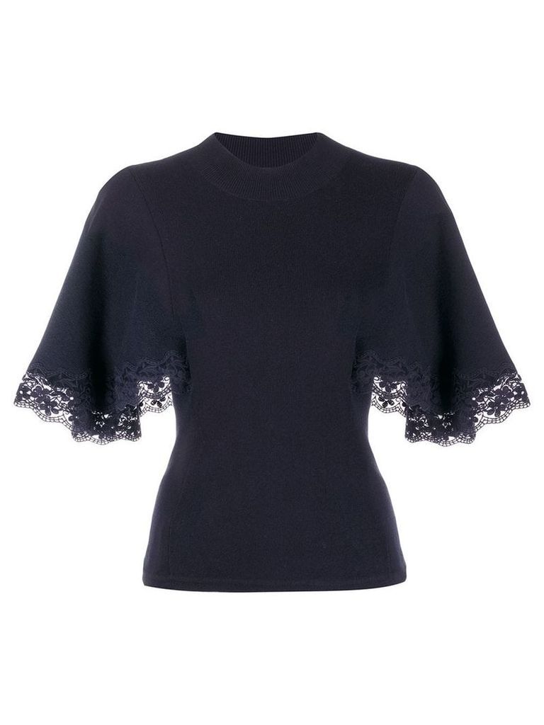 See By Chloé lace short-sleeve jumper - Blue